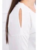 Šaty s 3D v barvě ecru model 18744132 - K-Fashion Šaty s 3D v barvě ecru model 18744132 - K-Fashion