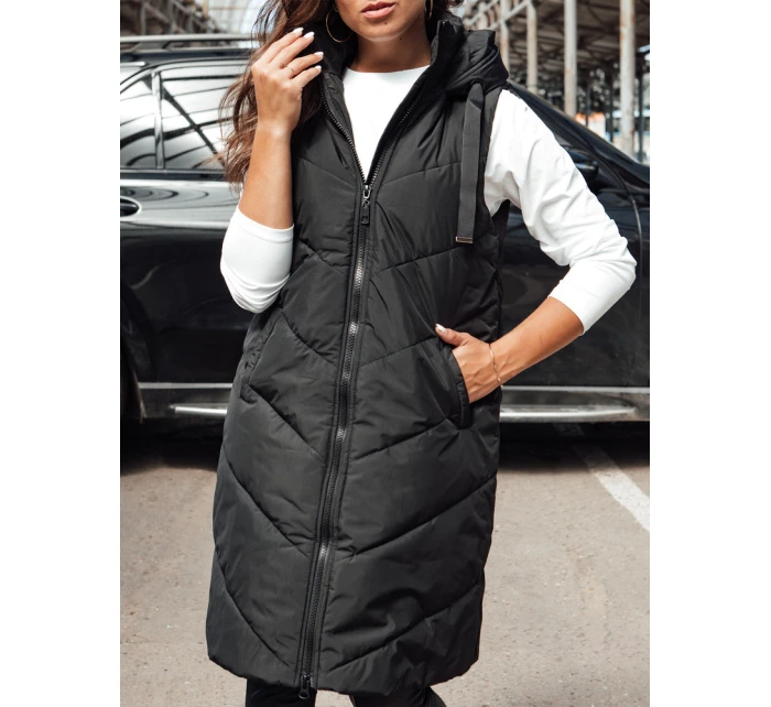 Dámská dlouhá vesta černá Dstreet model 21979998 - FashionStreet