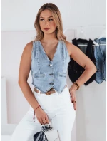 Dámská krátká džínová vesta Dstreet model 21983599 - FashionStreet