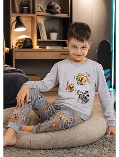 Pyžamo Cornette Kids Boy 593/190 Fun, dĺžka/veľkosť 98–128