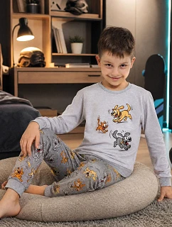 Pyžamo Cornette Kids Boy 593/190 Fun, dĺžka/veľkosť 98–128