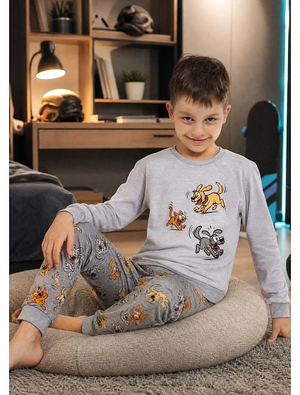 Pyžamo Cornette Kids Boy 593/190 Fun, dĺžka/veľkosť 98–128 Pyžamo Cornette Kids Boy 593/190 Fun, dĺžka/veľkosť 98–128