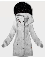 Bluza damska z kapturem i jasny szary model 21335845 - LHD Bluza damska z kapturem i jasny szary model 21335845 - LHD