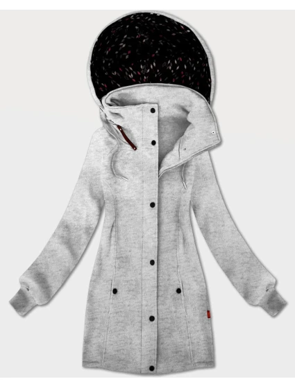 Bluza damska z kapturem i jasny szary model 21335845 - LHD Bluza damska z kapturem i jasny szary model 21335845 - LHD