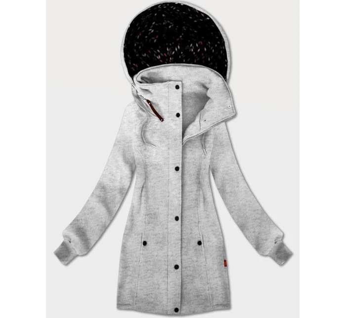 Bluza damska z kapturem i jasny szary model 21335845 - LHD Bluza damska z kapturem i jasny szary model 21335845 - LHD