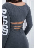 Šaty model 18742331 graphite melange - K-Fashion