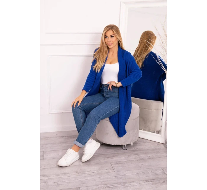 Sveter s netopierími rukávmi nevädzovo modrý