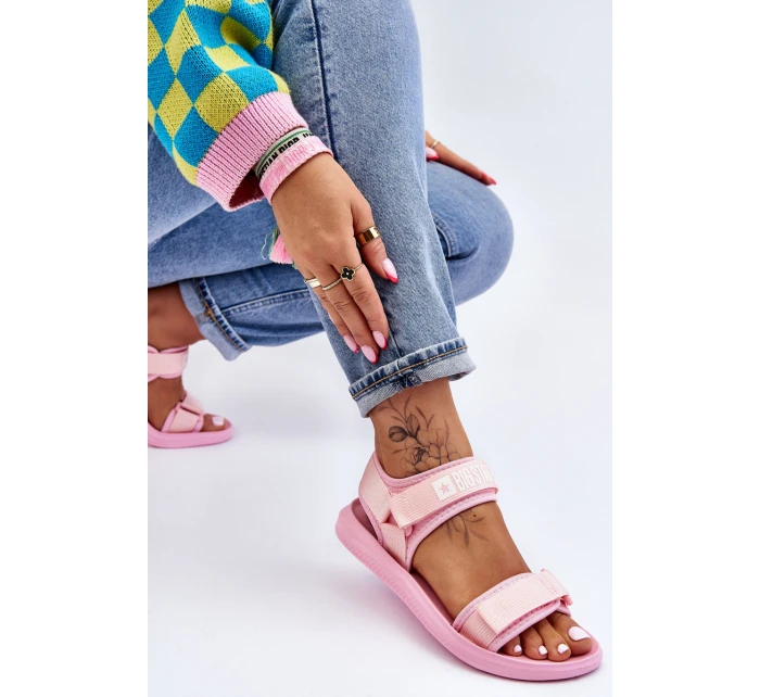 Damskie Sportowe Sandały Big Star LL274729 Różowe Damskie Sportowe Sandały Big Star LL274729 Różowe