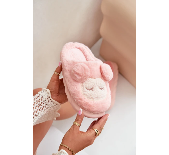 Ciepłe Futrzane Kapcie Damskie Różowe Jozelinetta Ciepłe Futrzane Kapcie Damskie Różowe Jozelinetta