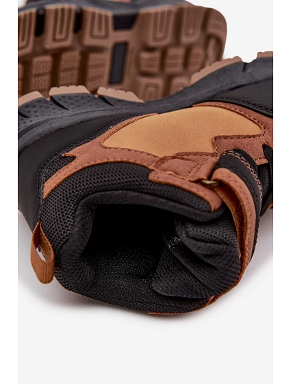 Zimní trekové boty pro děti na suchý zip zateplené camel model 21744862 - Boto Zimní trekové boty pro děti na suchý zip zateplené camel model 21744862 - Boto