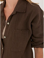 MI košeľa KS 2337.18 tmavohnedá