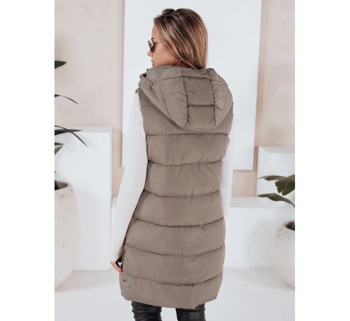 Dámská prošívaná vesta béžová Dstreet model 21966319 - FashionStreet