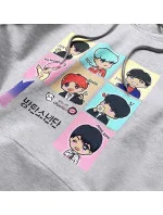 Šedá dámska športová mikina s potlačou (N7283)