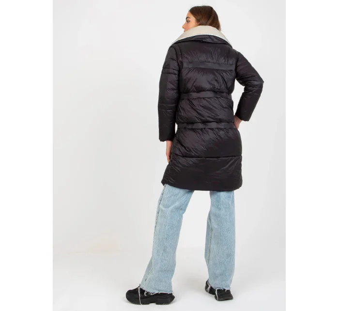 Černá zimní bunda s rukávy model 21247747 - Factory Price