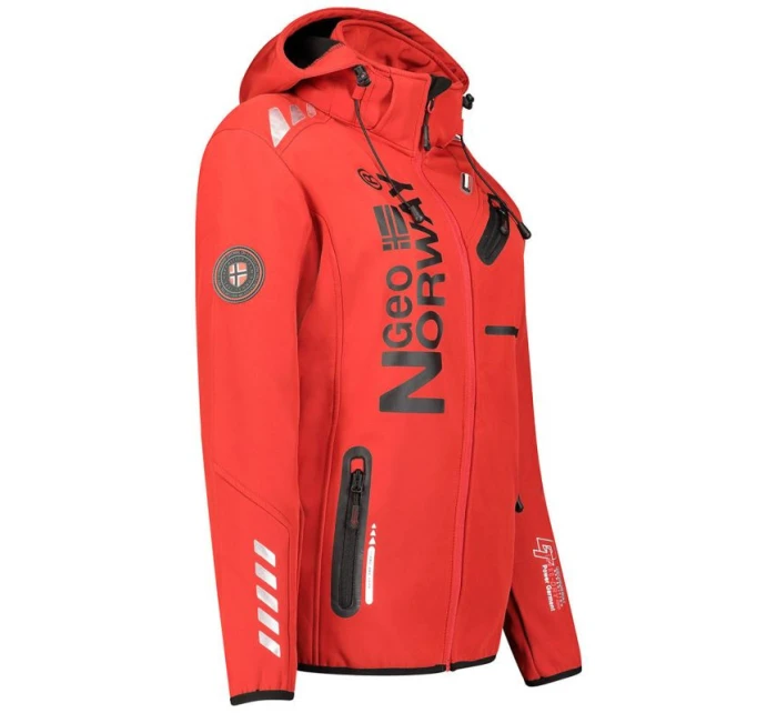 Geographical Norway Reine Red/Black LADY 007 Red (WU8187F/GNO-RED-BLACK)/WU8088 dámska softshellová bunda s kapucňou