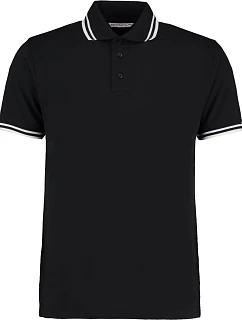 KK 409 Pánské kontrastní piqué polo model 22419913 black/white - Kustom Kit
