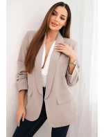 Bunda s klopami elegantná tmavobéžová