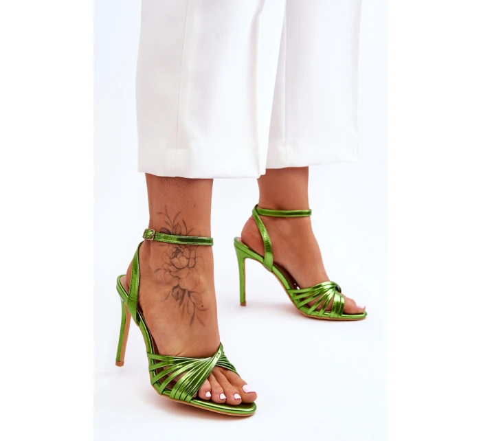 Dámské sandály na vysokém podpatku Zelená My Darling Dámské sandály na vysokém podpatku Zelená My Darling