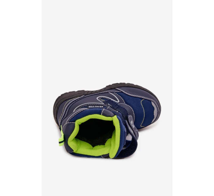 Ocieplane Dziecięce Śniegowce Trapery Big Star OO374049 Czarne Ocieplane Dziecięce Śniegowce Trapery Big Star OO374049 Czarne