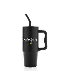 KRÁSNÝ DEN - černý cestovní termohrnek 900 ml