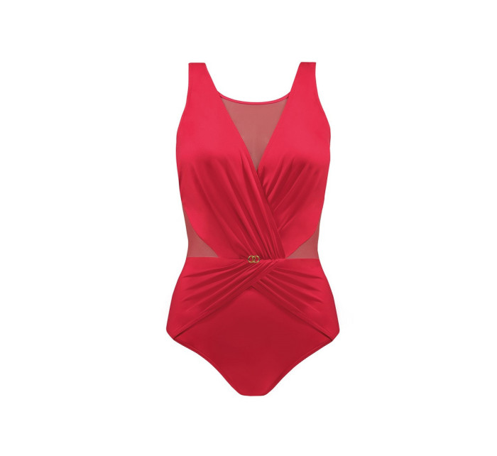 Dámske jednodielne plavky S1006V-6 Fashion 7 červená - Self