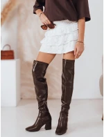 Dámské kozačky nad kolena hnědé model 21993961 - Dstreet Dámské kozačky nad kolena hnědé model 21993961 - Dstreet