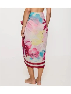 Plážové pareo MyWear - BIELA/RUŽOVÁ - TRIUMPH BIELA/RUŽOVÁ - TRIUMPH