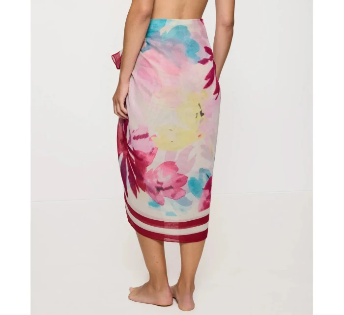 Plážové pareo MyWear - BIELA/RUŽOVÁ - TRIUMPH BIELA/RUŽOVÁ - TRIUMPH