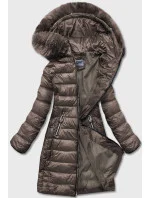 Hnedá ľahká dámska prechodná bunda (B8058-101)