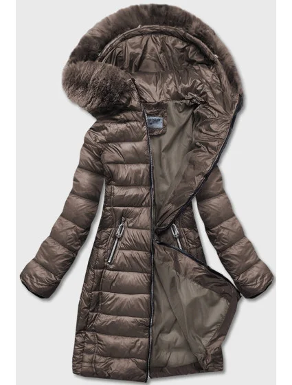 Hnedá ľahká dámska prechodná bunda (B8058-101)