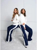 modrý hrubší dámský bavlněný komplet s rozepínací mikinou model 20905694 - Moon