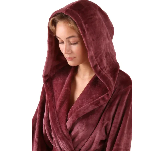 Dámsky župan Siena s kapucňou 3156 mauve wine - Vestis Dámsky župan Siena s kapucňou 3156 mauve wine - Vestis