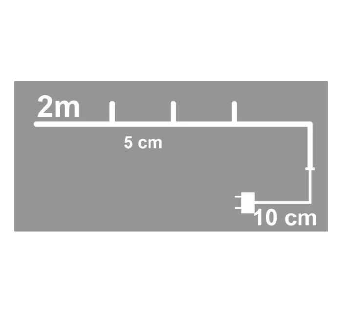 DRÔTENÉ SVETLÁ GIRLANDA NA BATÉRIE 40 VIEDOL VIACFAREBNÉ