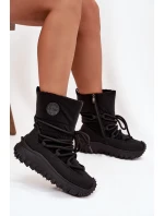 Kožené sněhule na platformě model 21728506 Černé - Lee Cooper