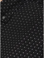 Pánska vzorovaná košeľa regular fit čierna FashionStreet DX2696
