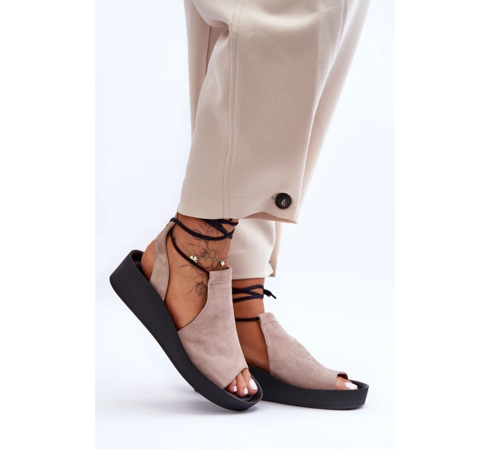 Semišové sandály na Beige model 21625234 - Zazoo