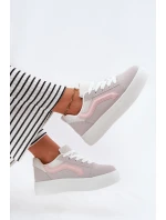 Sneakersy Damskie Na Platformie Szare Tellnira Sneakersy Damskie Na Platformie Szare Tellnira