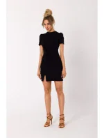 Mini šaty s předním černé model 18383249 - Moe Mini šaty s předním černé model 18383249 - Moe