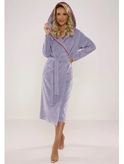 Dlhý dámsky župan s kapucňou De Lafense 664 Lydie