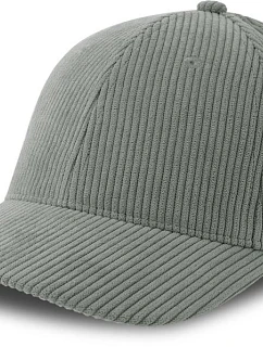 Atlantis Headwear Cordy-S 6-panelová manšestrová čiapka 33.0226 sivá