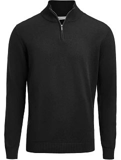 Unisex svetr s 1/4 zipem black model 22460718 - James Harvest