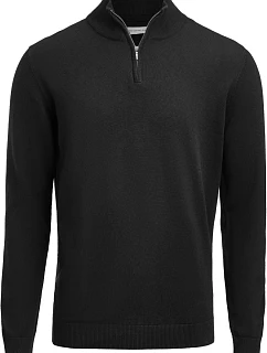 James Harvest Ashland Halfzip Unisex sveter s 1/4 zipsom 62.2515 čierny