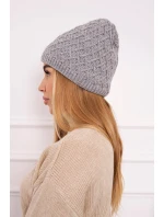 model 18750831 fleecová kšiltovka světle šedá - K-Fashion