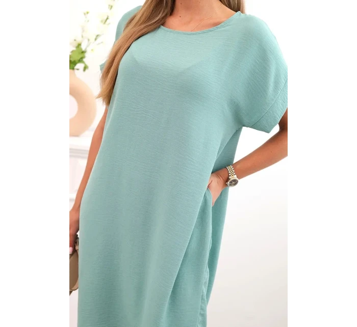 Šaty s kapsami tmavá máta Šaty s kapsami tmavá máta