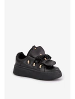 Dámské Sneakersy Na Platformě Černé model 21682850 - Boto Dámské Sneakersy Na Platformě Černé model 21682850 - Boto
