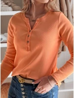 Dámské tričko s dlouhým rukávem orange Dstreet model 21985680 - FashionStreet