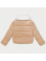 Dámská manšestrová bunda v barvě s vysokým stojáčkem model 21461534 - J.STYLE