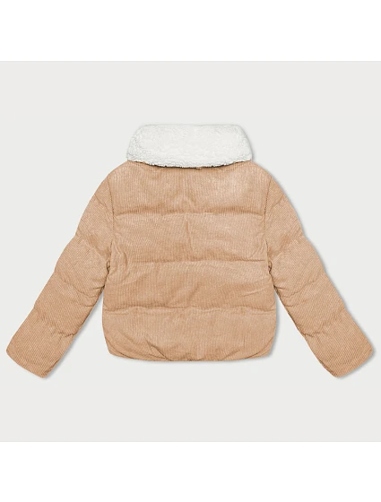 Dámská manšestrová bunda v barvě s vysokým stojáčkem model 21461534 - J.STYLE Dámská manšestrová bunda v barvě s vysokým stojáčkem model 21461534 - J.STYLE