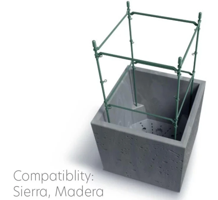 SIERRA SQUARE BETON EFFECT POND 39x39 ANTHRACITE detské