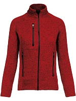 K Dámská melanžová pletená fleecová bunda 20. red melange model 22423088 - Kariban